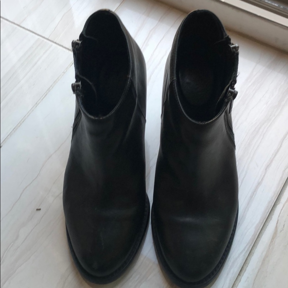 J crew 6 heeled leather ankle boots